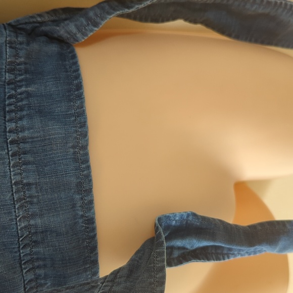 Bella Dahl Chambray True Wrap Crop Top S - Picture 12 of 16